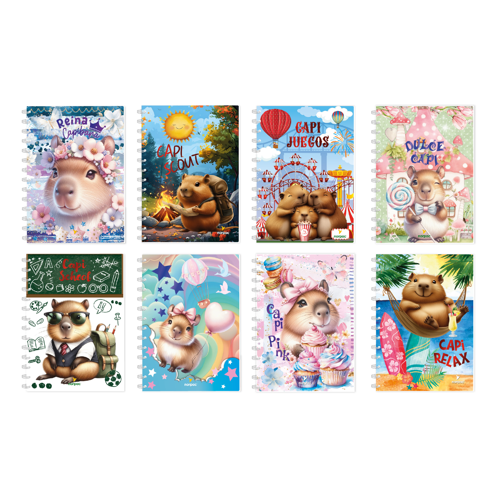 Cuadernos Premium - Tapa Flexible Medium - Línea Capibara