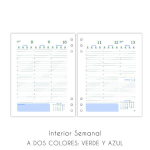 Repuestos para Agendas Semanales